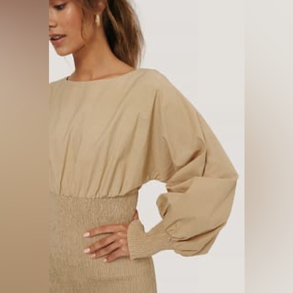 Balloon Sleeve Smock Dress T-Shirt from NA-KD - Picture 6 of 9